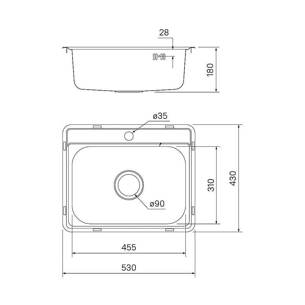 Кухонная мойка Iddis Basic BAS53S0i77 купить в интернет-магазине сантехники Sanbest