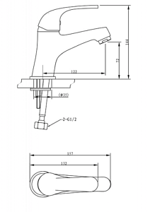 Смеситель для раковины BRAVAT Fit F1135188CP-RUS купить в интернет-магазине сантехники Sanbest