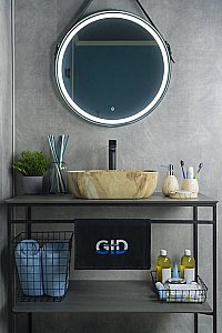 Раковина накладная Gid 46 Mnc548 54450 бежевый мрамор купить в интернет-магазине Sanbest