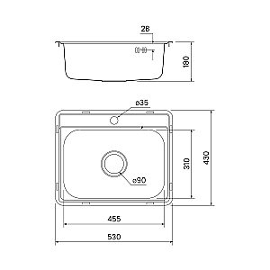 Кухонная мойка Iddis Basic BAS53S0i77 купить в интернет-магазине сантехники Sanbest