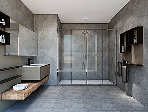 Душевая дверь Vincea GARDA VDS-1G2 180 хром/прозрачное купить в интернет-магазине Sanbest