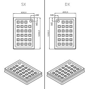 Душевой поддон Migliore DIADEMA 27606 82х122 белый, декор хром правый купить в интернет-магазине Sanbest