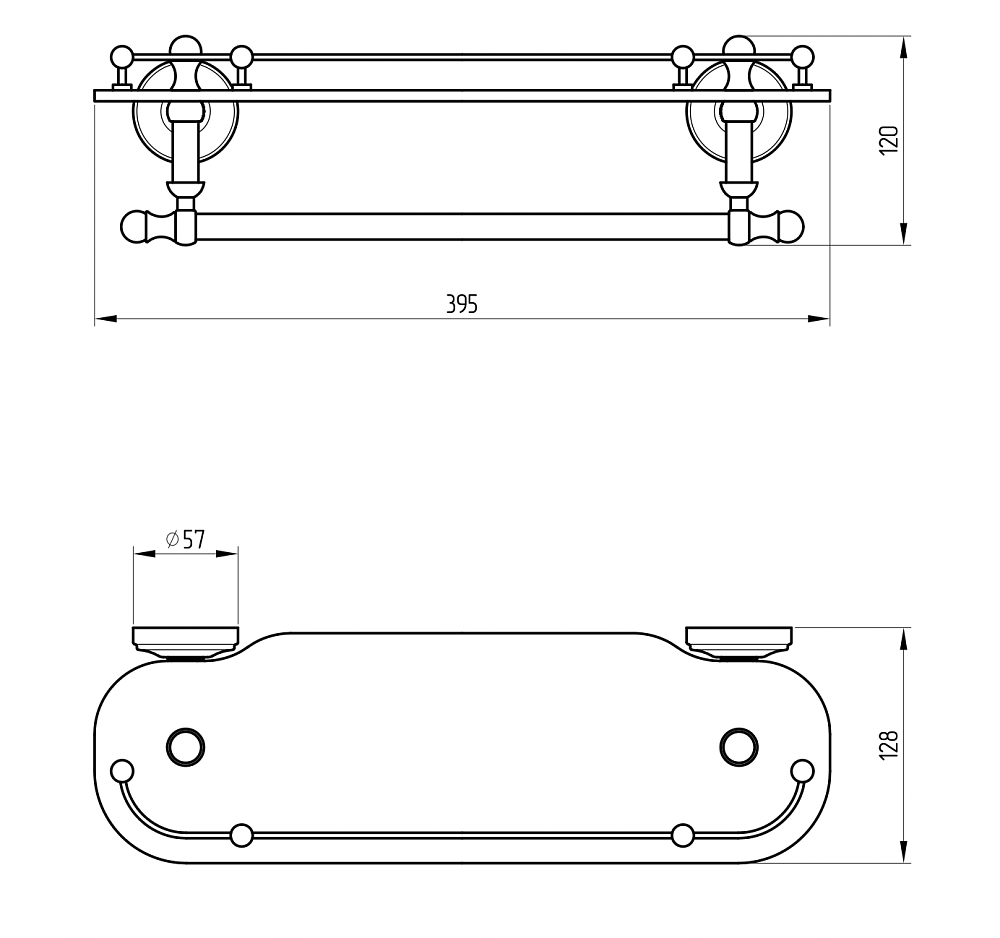 Полка Migliore Mirella ML.MRL-M040.CR хром купить в интернет-магазине сантехники Sanbest