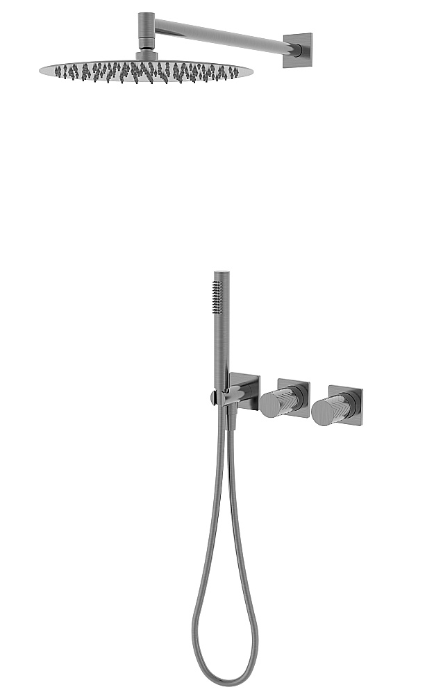 Душевая система Vincea Alto VSFW-6AL1GM вороненая сталь купить в интернет-магазине сантехники Sanbest