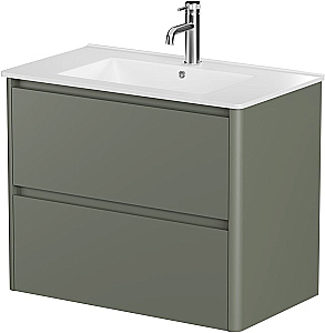 Тумба с раковиной Allen Brau Gravity 80 1.370009.CGM олива матовая для ванной в интернет-магазине Sanbest