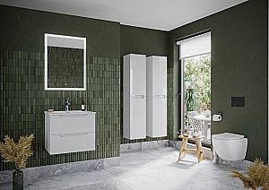 Тумба с раковиной Sancos Norma 2.0 NR2.060W белый глянец для ванной в интернет-магазине Sanbest