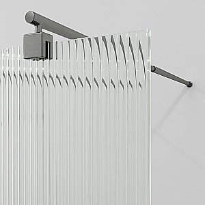 Душевое ограждение WasserKRAFT Vechte 60W39GR-FL 90 фиксатор графит/стекло рифленое купить в интернет-магазине Sanbest