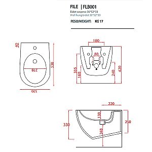 Биде подвесное Artceram FILE 2.0 FLB001 03 00 черное глянцевое купить в интернет-магазине Sanbest