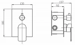 Смеситель для душа BelBagno NOVA NOV-SDMC-IN купить в интернет-магазине сантехники Sanbest