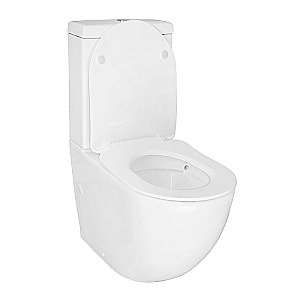 Унитаз напольный Azario Renda AZ-8693 белый, безободковый, с бачком, с крышкой микролифт купить в интернет-магазине Sanbest