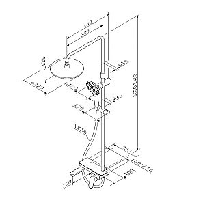 Душевая система AM.PM LIKE F0780722 черная купить в интернет-магазине сантехники Sanbest