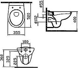 Унитаз Vitra Norm Fit 9773B099-7207 с инсталляцией, с крышкой микролифт, белый купить в интернет-магазине Sanbest