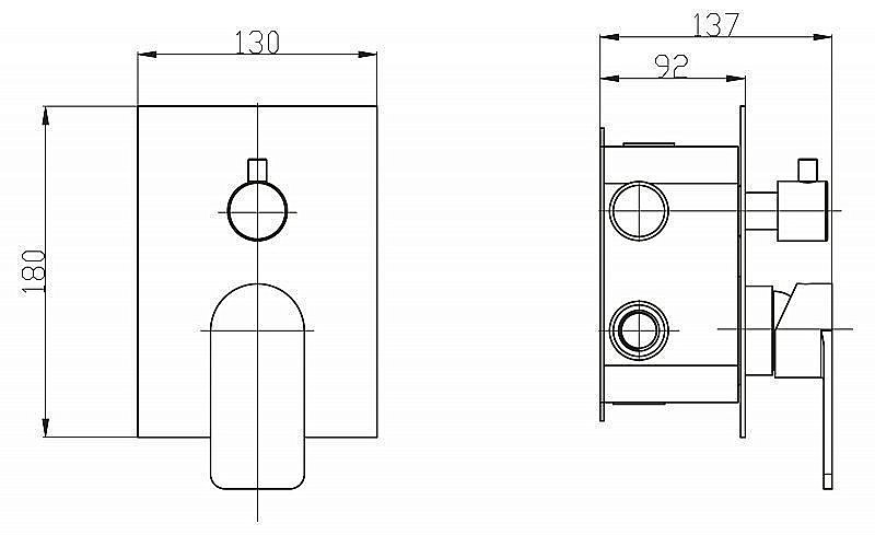 Смеситель для душа BelBagno NOVA NOV-SDMC-IN купить в интернет-магазине сантехники Sanbest