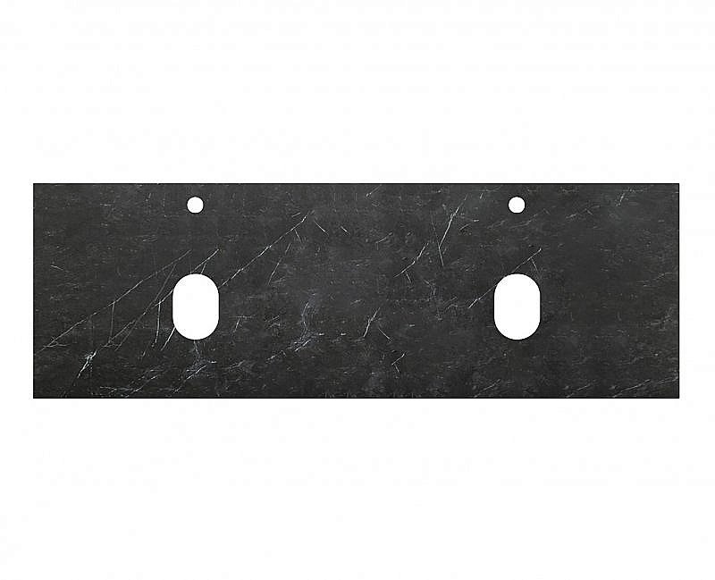 Столешница BelBagno KEP-140-2-MNO черный матовый мрамор для ванной в интернет-магазине сантехники Sanbest