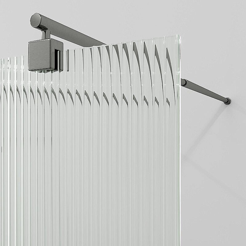 Душевое ограждение WasserKRAFT Vechte 60W39GR-FL 90 фиксатор графит/стекло рифленое купить в интернет-магазине Sanbest