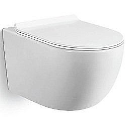 Унитаз подвесной Black&White Universe W-701 белый, безободковый купить в интернет-магазине Sanbest