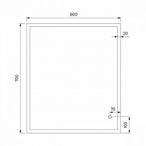 Зеркало IDDIS Brick BRI6000i98 в ванную от интернет-магазине сантехники Sanbest