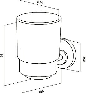 Стакан с держателем AM.PM Bliss L A5534364 купить в интернет-магазине сантехники Sanbest