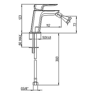 Смеситель для биде PAINI Nove 09CR304 хром купить в интернет-магазине сантехники Sanbest