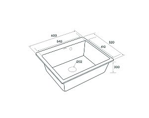 Мойка кухонная Paulmark Kante PM106052-DG Серая купить в интернет-магазине сантехники Sanbest