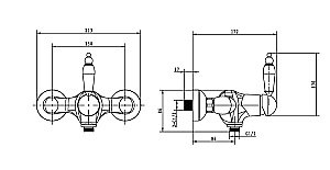 Смеситель для душа Boheme Cristal 304-CRST купить в интернет-магазине сантехники Sanbest