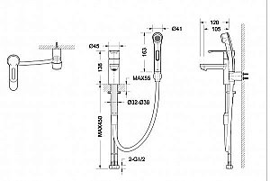 Смеситель для раковины BRAVAT Stream F13783C-3 купить в интернет-магазине сантехники Sanbest