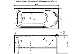 Акриловая ванна Aquanet West NEW 150x70 240462 с к/с купить в интернет-магазине Sanbest