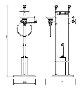 Стойка для ванной Migliore Сristalia ML.CRS-60.244.CR хром/Swarovski купить в интернет-магазине сантехники Sanbest