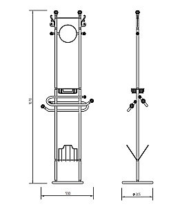 Стойка для ванной Migliore Сristalia ML.CRS-60.245.BR бронза/Swarovski купить в интернет-магазине сантехники Sanbest