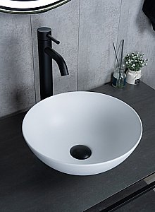 Раковина накладная Gid 9081wm белая матовая купить в интернет-магазине Sanbest