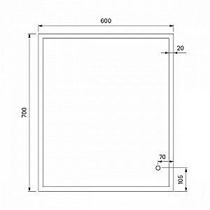 Зеркало IDDIS Brick BRI6000i98 в ванную от интернет-магазине сантехники Sanbest