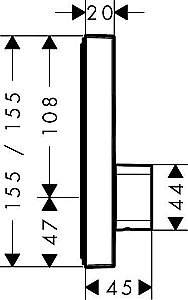 Смеситель для душа Hansgrohe ShowerSelect 15768000 купить в интернет-магазине сантехники Sanbest