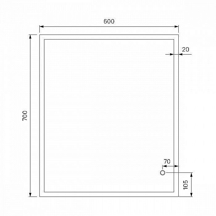 Зеркало IDDIS Brick BRI6000i98 в ванную от интернет-магазине сантехники Sanbest