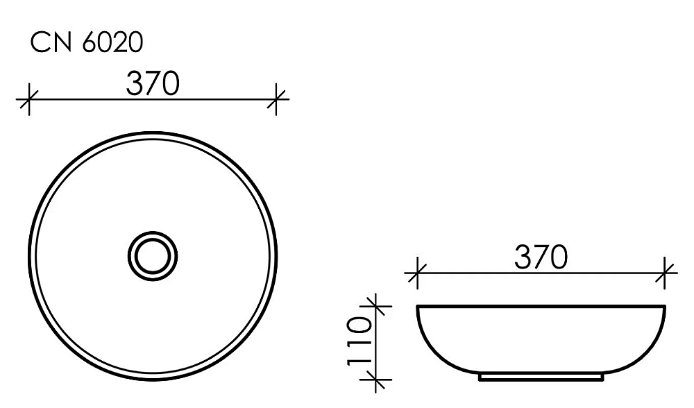 Раковина накладная Ceramica Nova Element CN6020 белая купить в интернет-магазине Sanbest