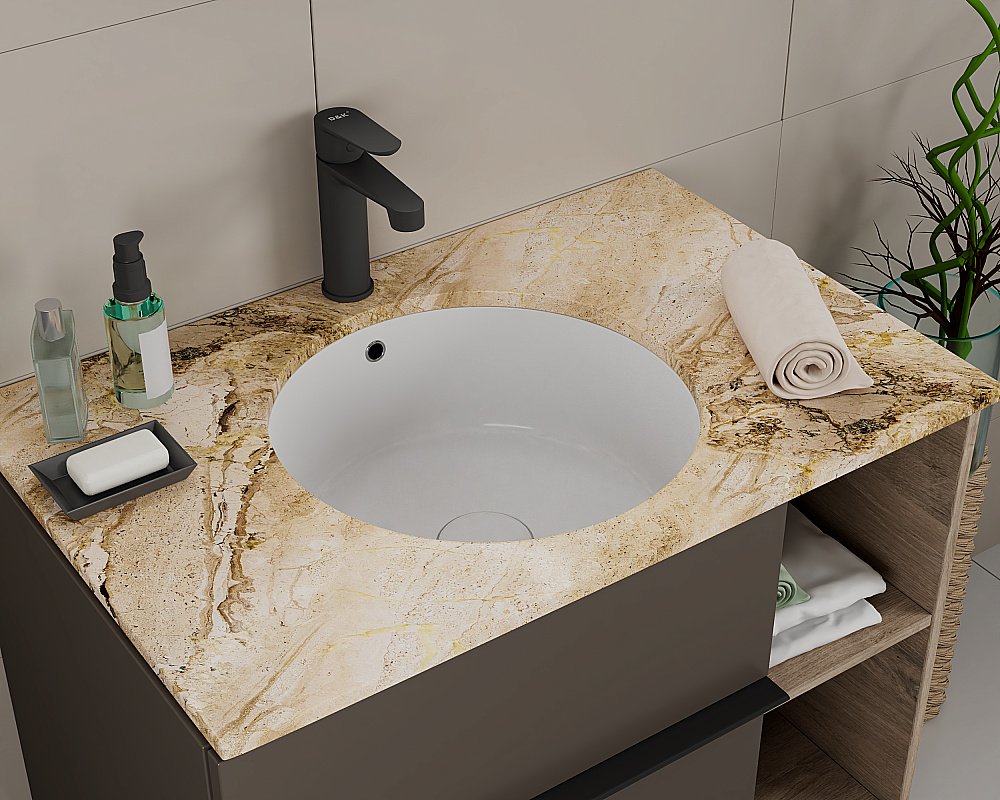 Раковина D&K Matrix 42 DT1391816 белая купить в интернет-магазине Sanbest