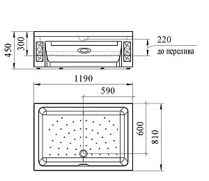 Душевой поддон Радомир к ДУ Верчелли 81x119 купить в интернет-магазине Sanbest