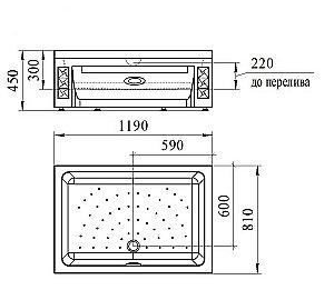 Душевой поддон Радомир 119х81 белый купить в интернет-магазине Sanbest