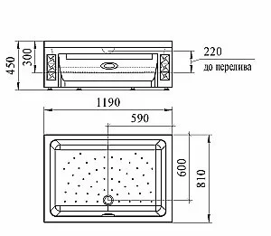 Душевой поддон Радомир 119х81 белый купить в интернет-магазине Sanbest