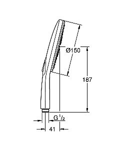 Душевая лейка Grohe Rainshower SmartActive 26554LS0 купить в интернет-магазине сантехники Sanbest