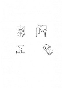 Крючок CeramaLux Bianco 52001 хром купить в интернет-магазине сантехники Sanbest