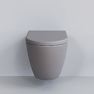 Унитаз подвесной Ambassador Queen 113T20301R безободковый, серый матовый купить в интернет-магазине Sanbest