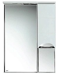 Зеркало со шкафом Misty Петра 75 П-Пет04075-011СвП белый в ванную от интернет-магазине сантехники Sanbest
