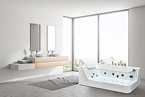 Ванна акриловая CeruttiSpa 9947 170x80 с гидромассажем белая купить в интернет-магазине Sanbest