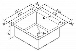 Мойка для кухни ZORG Inox X X-5151 купить в интернет-магазине сантехники Sanbest