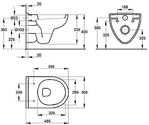Унитаз подвесной Jacob Delafon ODEON UP E4705-00 купить в интернет-магазине Sanbest