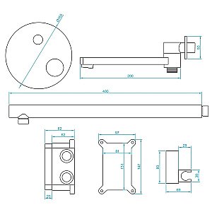Душевая система RGW Shower Panels SP-55G 51140855-06 золото купить в интернет-магазине сантехники Sanbest