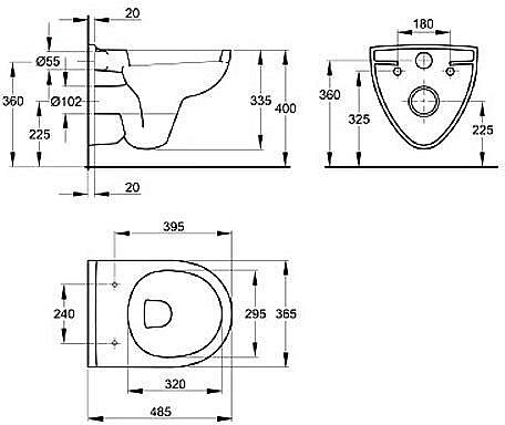 Унитаз подвесной Jacob Delafon ODEON UP E4705-00 купить в интернет-магазине Sanbest