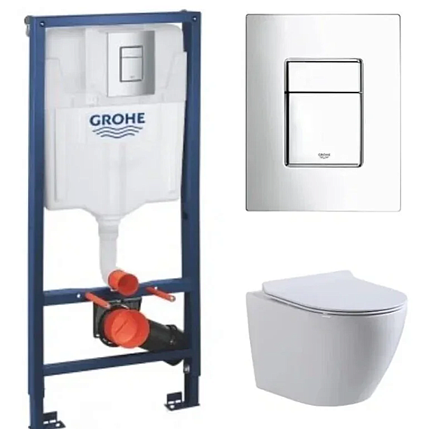 Комплект унитаз  с инсталляцией beWash GRH772003480 купить в интернет-магазине Sanbest