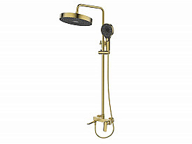 Душевая система Cezares METAURO CVD-BORO брашированное золото купить в интернет-магазине сантехники Sanbest
