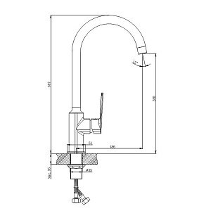 Смеситель для кухни Koller Pool Style SL0500 купить в интернет-магазине сантехники Sanbest